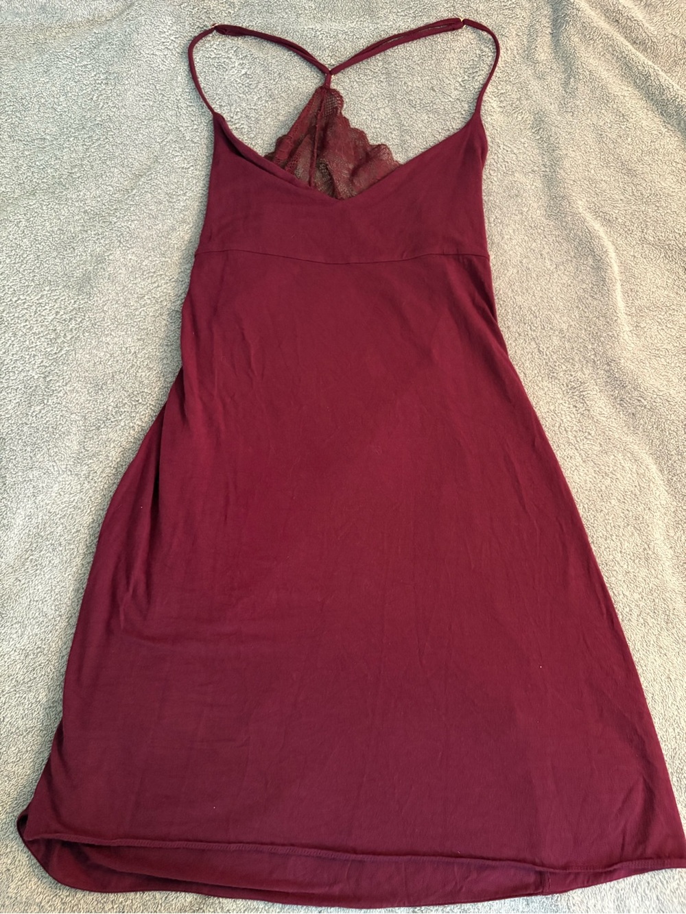Heavenly By Victoria Nightgown Babydoll Lace Cutout Large Racerback Red